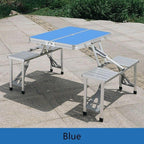 Portable Aluminum Alloy Folding Table Stall Table Siamese BBQ Camping Table Set