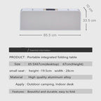 Portable Aluminum Alloy Folding Table Stall Table Siamese BBQ Camping Table Set