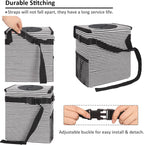 Vankor Car Trash Can for Car Cute, Car Trash Bag Bin Hanging Waterproof Automotive Car Garbage Cans Leak Proof Vehicle Trash Can Stripe