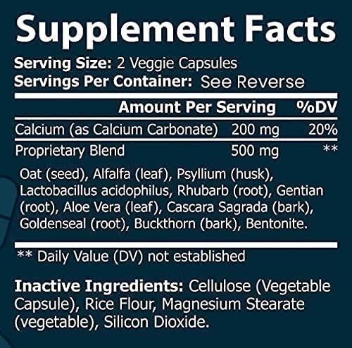 Bulk Buy Colon Restore - 2800 Count Blend of Colon Cleanse & Probiotic in a Clear Square Grip Jar