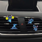 ZOSTLAND Cute Car Air Vent Clip Decoration,Car Air Fresheners, Funny Automotive Interior Decoration Accessories, Personalized Car Decor Gift for women,men (4pcs Stitch)