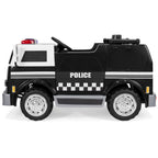 12V 2.4MPH 2-Speed Kids Police Ride On Truck Toy w/ Remote Control, USB Port, Lights, Siren