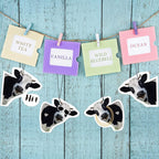 Pack of 8 Cow Air Freshener Car Cow Gifts for Women Funny Cow Print Car Accessories Hanging for Women Men Cute Air Freshener Decorative Car Freshener