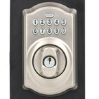 Camelot Satin Nickel Keypad Electronic Door Lock Deadbolt