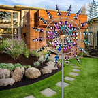 Unique And Amazing Metal Wind Spinner 3D Wind Catcher Metal Outdoor Patio Decor Metal Windmill Spinner For RV Outdoor Garden
