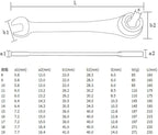 Tubing Ratchet Wrench Set, 180° Movable Flexible Head RatchetFix Tubing Two-Way Ratchet Wrench for Hand Maintain Repair Tool 8MM-19MM (12PCS)