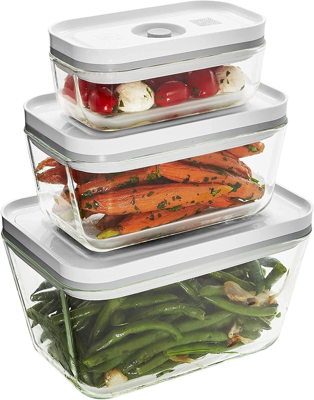 ZWILLING Fresh & Save 3-pc Glass Food Storage Container, Meal Prep Container, Assorted Sizes
