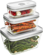 ZWILLING Fresh & Save 3-pc Glass Food Storage Container, Meal Prep Container, Assorted Sizes