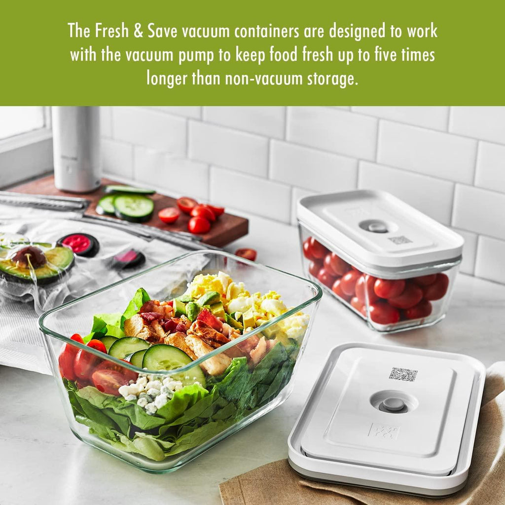 ZWILLING Fresh & Save 3-pc Glass Food Storage Container, Meal Prep Container, Assorted Sizes