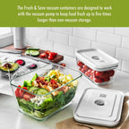 ZWILLING Fresh & Save 3-pc Glass Food Storage Container, Meal Prep Container, Assorted Sizes