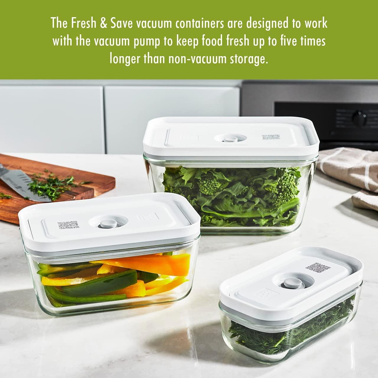 ZWILLING Fresh & Save 3-pc Glass Food Storage Container, Meal Prep Container, Assorted Sizes