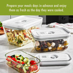 ZWILLING Fresh & Save 3-pc Glass Food Storage Container, Meal Prep Container, Assorted Sizes