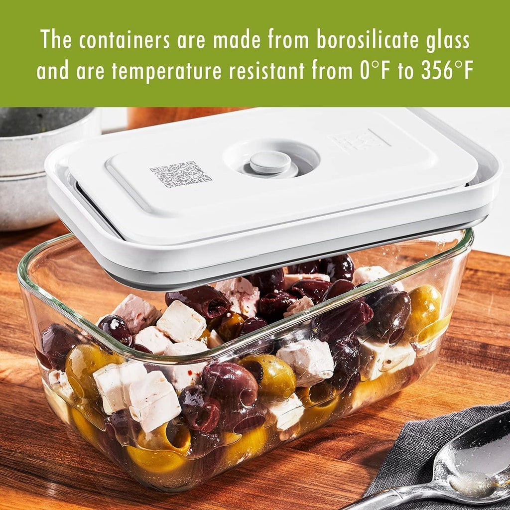 ZWILLING Fresh & Save 3-pc Glass Food Storage Container, Meal Prep Container, Assorted Sizes