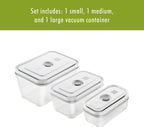 ZWILLING Fresh & Save 3-pc Glass Food Storage Container, Meal Prep Container, Assorted Sizes