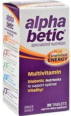 Abkit, Alpha Betic for Diabetic Health, Advanced Multi-Vitamin, 30 Caplets (Pack of 16)