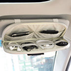 Da by Car Sun Visor Organizer Auto Car Visor Pocket and Interior Accessories Car Truck Visor Storage Pouch Holder with Multi-Pocket Net Zippers (Gray)