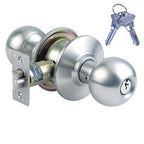 Steel Grade 3 Keyed Storeroom Door Knob with 12 SC1 Keys (6-Pack, Keyed Alike)