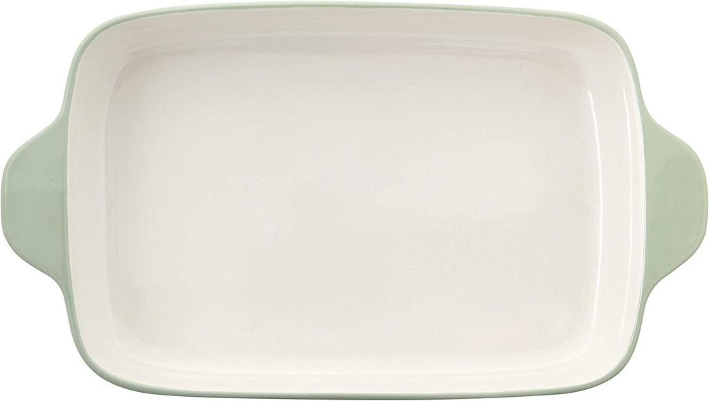KitchenAid Vitrified Stoneware Rectangular Baker with Lid/Trivet, 4.5-Quart, Pistachio