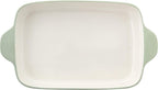 KitchenAid Vitrified Stoneware Rectangular Baker with Lid/Trivet, 4.5-Quart, Pistachio