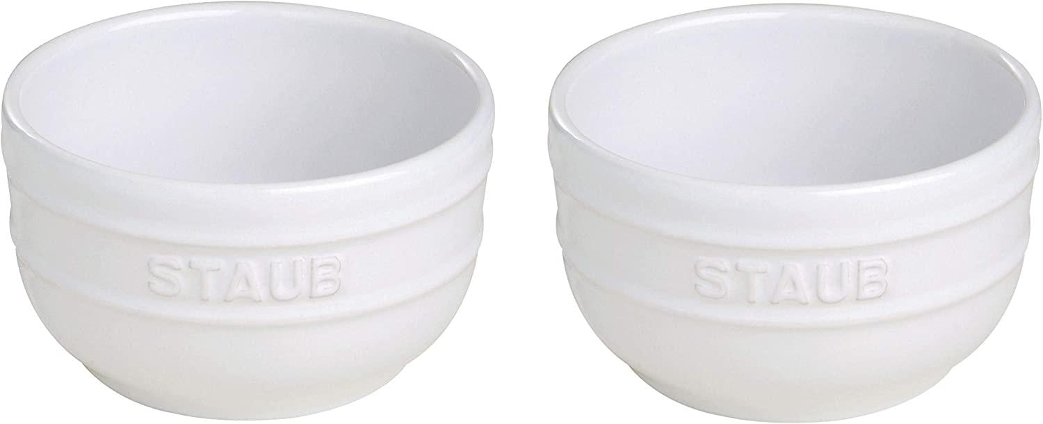 STAUB Ceramics Prep Bowl Set, 2-piece, White