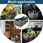 Deosk Car Trunk Organzier for suv,Car Organziers and Storage with 6 Big Pocket,Car Accessories for Women/Men 50L Waterproof Polyester Trunk Organzier for Car/SUV/Minivan/Truck（Medium, Stripe）