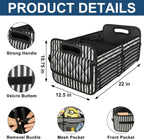 Deosk Car Trunk Organzier for suv,Car Organziers and Storage with 6 Big Pocket,Car Accessories for Women/Men 50L Waterproof Polyester Trunk Organzier for Car/SUV/Minivan/Truck（Medium, Stripe）