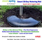 SteadySpring Smart 30-Day Tree Watering Mat Auto Refills with Rain for Trees up to 3 inch Caliper LarRound Tree Watering Bag Plus Weed Barrier and Frost Protection Blanket (4)