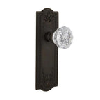 Meadows Plate 2-3/4 in. Backset Oil-Rubbed Bronze PassaHall/Closet Crystal Glass Door Knob