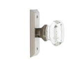 Studio Plate 2-3/4 in. Backset Satin Nickel Privacy Bed/Bath Waldorf Door Knob