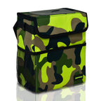 SIBOFUEGO Cute Car Trash Can with Lid - Leak Proof Car Trash Bag Hanging Waterproof Car Garbage Can with Storage Pockets Multipurpose Collapsible Car Organizer (Camo Green)