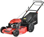 PowerSmart Lawn Mower, 22-inch & 200CC, Gas Powered Self-Propelled Lawn Mower with 4-Stroke Engine, 3-in-1 Gas Mower in Color Red/Black, 5 Adjustable Heights (1.18''-3.02'' ), DB9422SR
