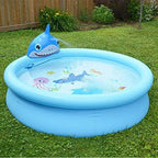 LIZHAIMING Household Folding Inflatable Children's Swimming Pool, Outdoor Inflatable Swimming Bucket, Cute Cartoon Pattern, Enjoy Cool Summer,C