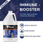 Nano Ionic Silver Technology - Liquid Immune Booster for Kids, Pets & Adults, Enhances Wellness - Next Generation Ionic Silver (4 Gallons)