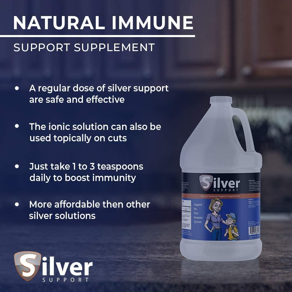 Nano Ionic Silver Technology - Liquid Immune Booster for Kids, Pets & Adults, Enhances Wellness - Next Generation Ionic Silver (4 Gallons)