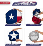 Autoamerics 1-Piece Windshield Sun Shade American Texas Flag USA Patriotic  - Foldable Car Front Window Sunshade for Sedans SUV Truck - Blocks Max UV Rays and Keeps Your Vehicle Cool - Medium