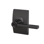 Custom Latitude Matte Black Century Trim Keyed Entry Door Lever