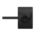 Custom Latitude Matte Black Century Trim Keyed Entry Door Lever