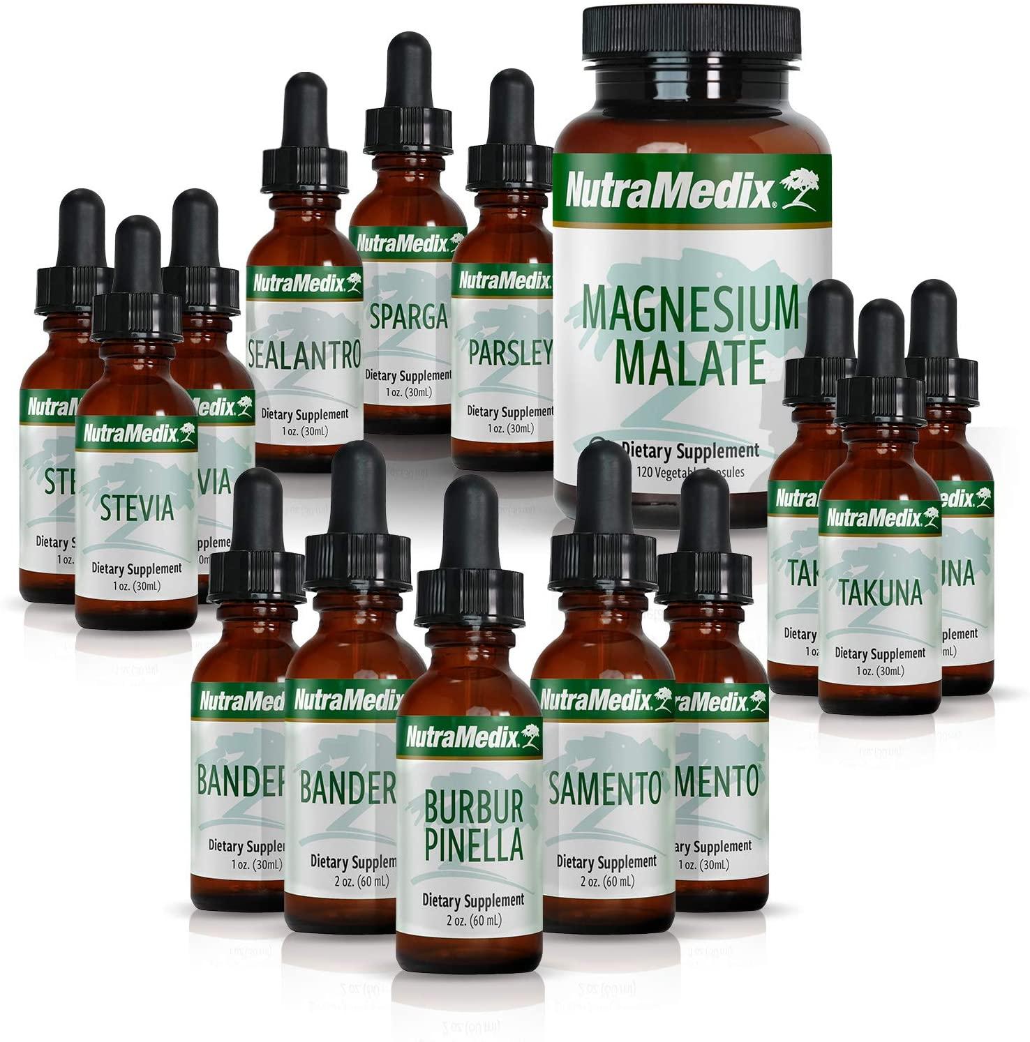 NutraMedix Cowden Support Program Month 2 - Bioavailable Herbal Detox Protocol Including Banderol, Burbur-Pinella, Samento Cat's Claw Tincture & More - Supports Immune System (15 Piece Set)