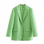 green long sleeve office suit