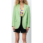 green long sleeve office suit