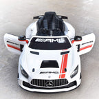 ELECWISH 45.7" Mercedes Benz AMG-GT4 12V Powered Ride-On Car for Kids, Kid's Electric Vehicles with R/C Parental Remote, Portable Handle, White BaVarnish