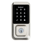 HALO Satin Nickel Single-Cylinder Electronic Smart Lock Deadbolt Featuring SmartKey Security, Touchscreen and Wi-Fi