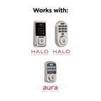 HALO Satin Nickel Single-Cylinder Electronic Smart Lock Deadbolt Featuring SmartKey Security, Touchscreen and Wi-Fi