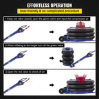 Bag Air Jack 11000lbs Capacity Pneumatic Jack  Lift 5T, Heavy Duty, Car Repair Jacks and Floor Jacks, Folding Rod Fast Lifting, Triple Bag, with Two Wheels,  Car Lifting Jack