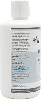 Ultra Silver® Colloidal Silver | 5,000 PPM, 32 Oz (946mL) | Mineral Supplement | True Colloidal Silver - 4 oz Dropper Bottle (Empty) Included for Dispensing!