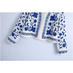 floral embroidery loose cardigan