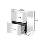 Outdoor Kitchen Drawer  Steel Layer Access Door BBQ Drawer Large