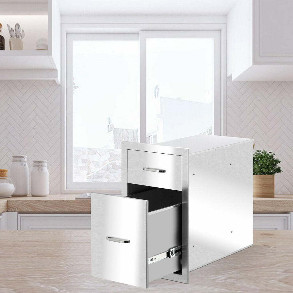 Outdoor Kitchen Drawer  Steel Layer Access Door BBQ Drawer Large