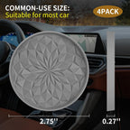 Car Cup Coaster [4 Pack] ME.FAN Silicone Car Coasters/Cup Mats - 2.75In Universal Non-Slip Recessed Car Interior Accessories - Car Cup Holder Insert Coasters Light Grey