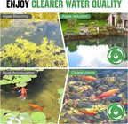550W Pond or Lake Aeration Pump Kit, 5.76CFM Pond Aerator Pump, Dual 8.5" Air Diffusers with 100" Weighted Tube Fo 3 Acres Pond & Lake